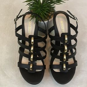 BAMBOO BLACK PLATFORM SANDALS